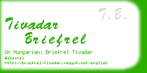 tivadar briefrel business card